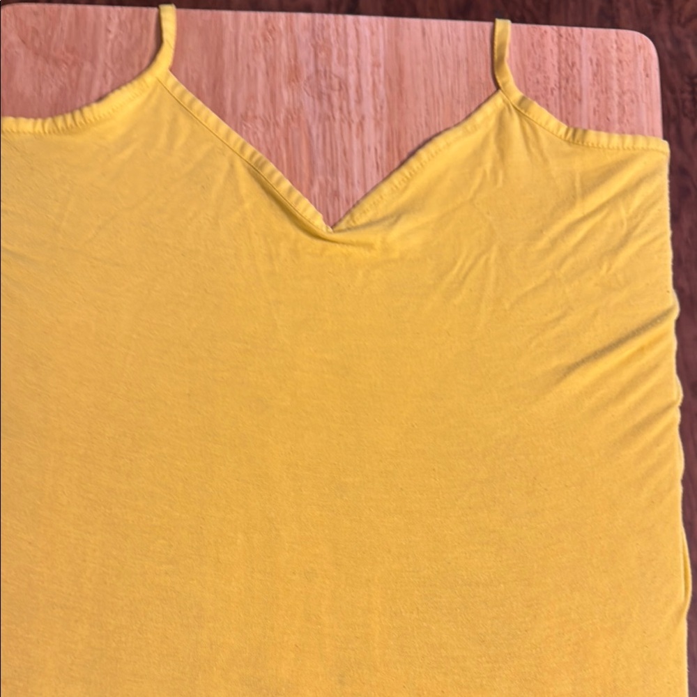 Express Yellow Sleeveless Fitted Camisole Top
